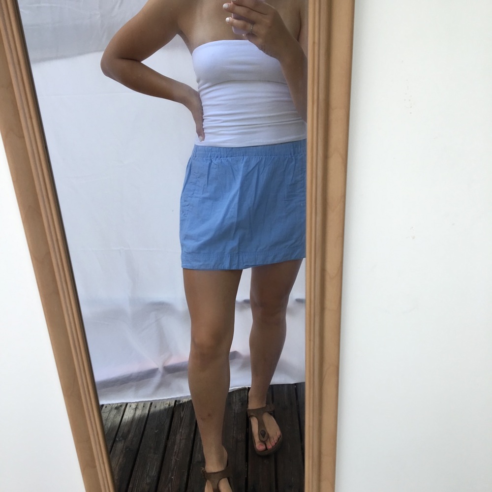 J Crew Blue Mini Skirt